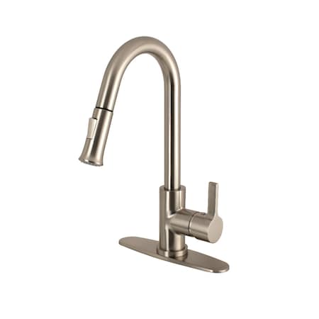 Gourmetier LS8688CTL Continental Single-Handle Pull-Down Kitchen Faucet, Nickel LS8688CTL